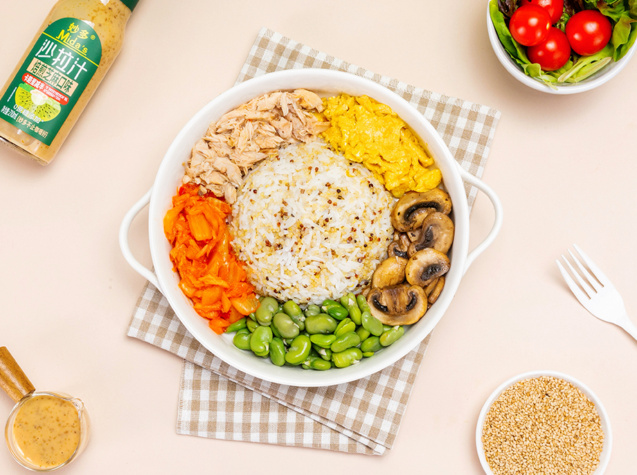 蚕豆金枪鱼藜麦饭